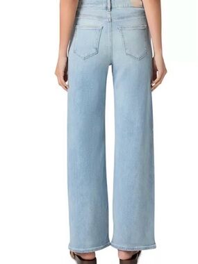 PAIGE Light Blue Wide-Leg Jeans